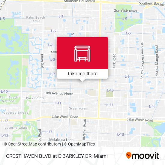 Mapa de CRESTHAVEN BLVD at  E BARKLEY DR
