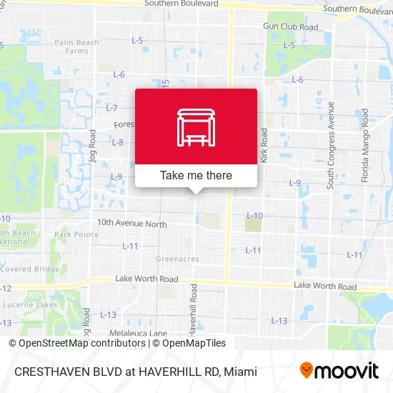 Mapa de CRESTHAVEN BLVD at  HAVERHILL RD