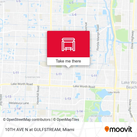 10TH AVE N at  GULFSTREAM map