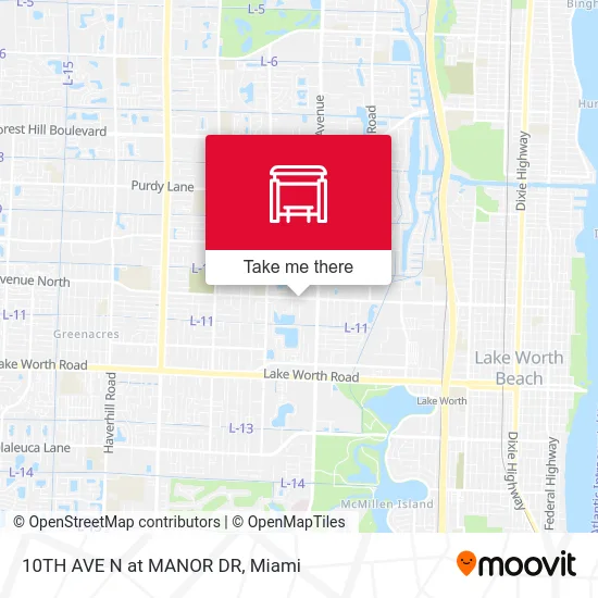 10TH AVE N at  MANOR DR map