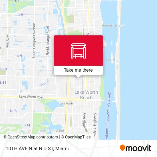 10TH AVE N at  N D ST map