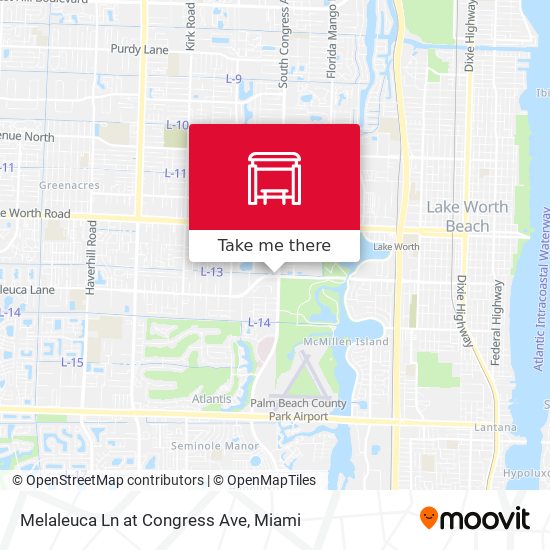 Mapa de Melaleuca Ln at  Congress Ave