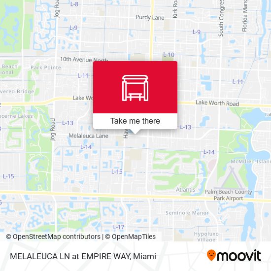 MELALEUCA LN at  EMPIRE WAY map