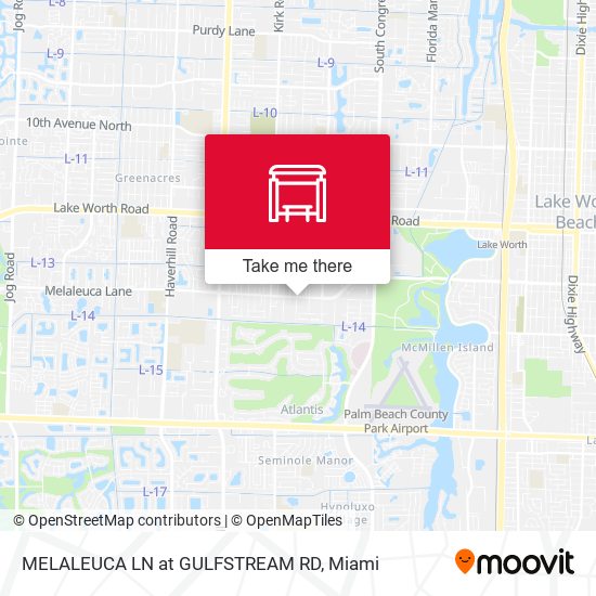 MELALEUCA LN at  GULFSTREAM RD map