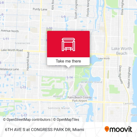 6TH AVE S at  CONGRESS PARK DR map