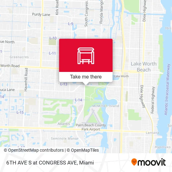 6TH AVE S at CONGRESS AVE map