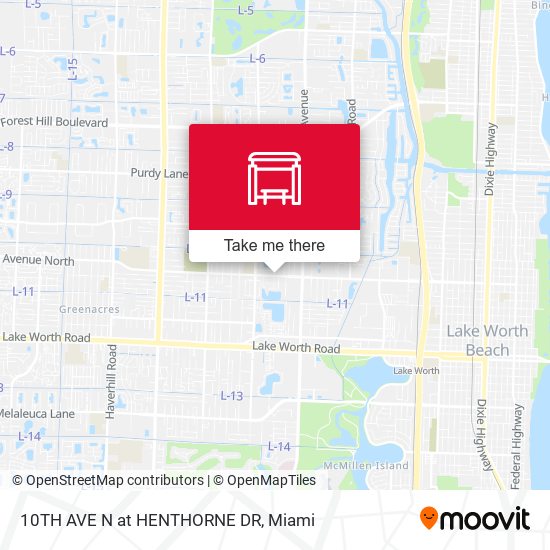 Mapa de 10TH AVE N at  HENTHORNE DR