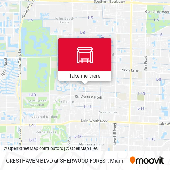 CRESTHAVEN BLVD at  SHERWOOD FOREST map