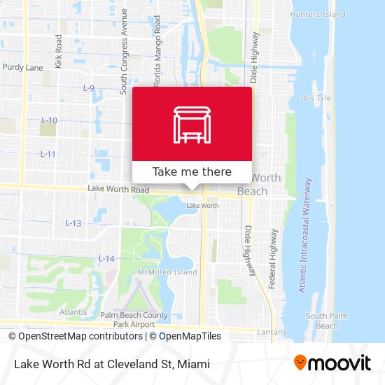 Lake Worth Rd at Cleveland St map