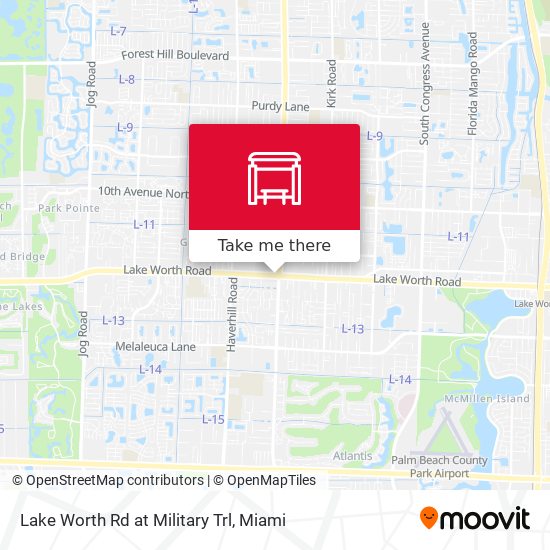 Lake Worth Rd at Military Trl map