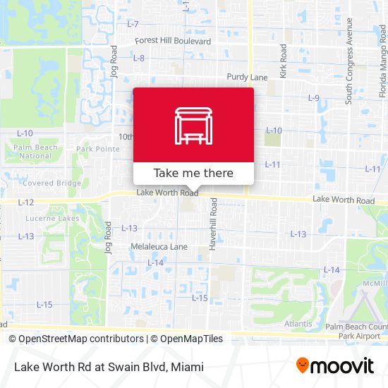 Lake Worth Rd at Swain Blvd map