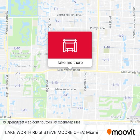 LAKE WORTH RD at STEVE MOORE CHEV map