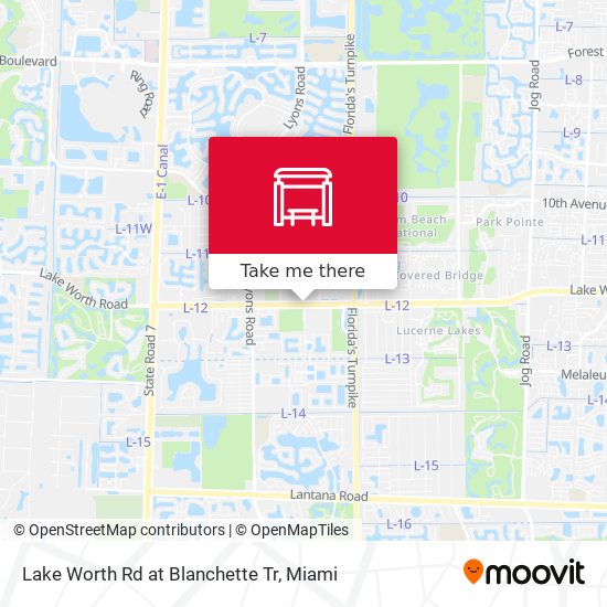 Lake Worth Rd at Blanchette Tr map
