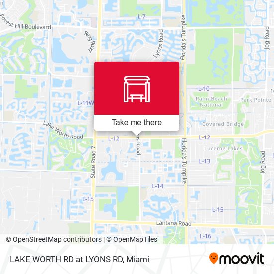 LAKE WORTH RD at LYONS RD map