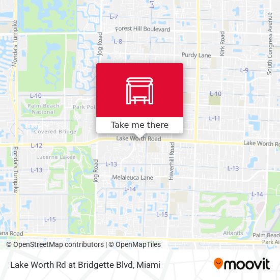 Mapa de Lake Worth Rd at Bridgette Blvd