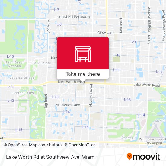 Lake Worth Rd at Southview Ave map