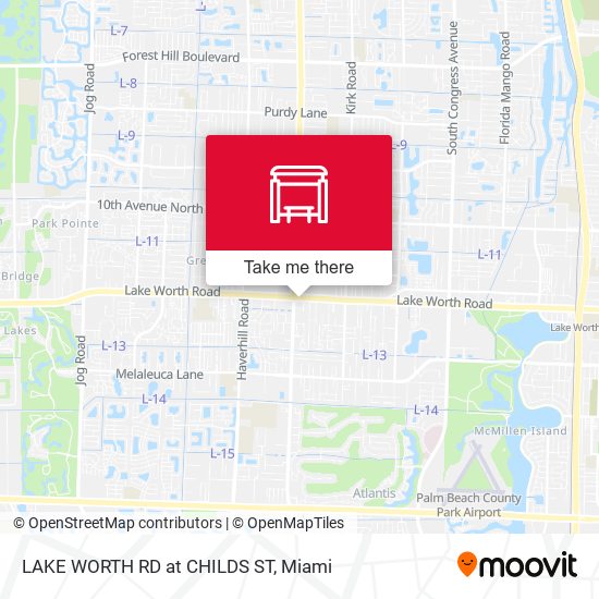 Lake Worth Rd at Childs St map