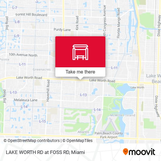 LAKE WORTH RD at FOSS RD map