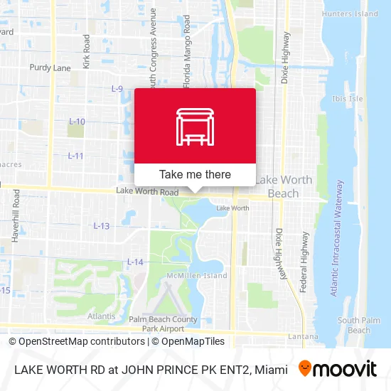 LAKE WORTH RD at JOHN PRINCE PK ENT2 map