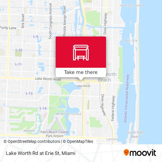 Lake Worth Rd at Erie St map