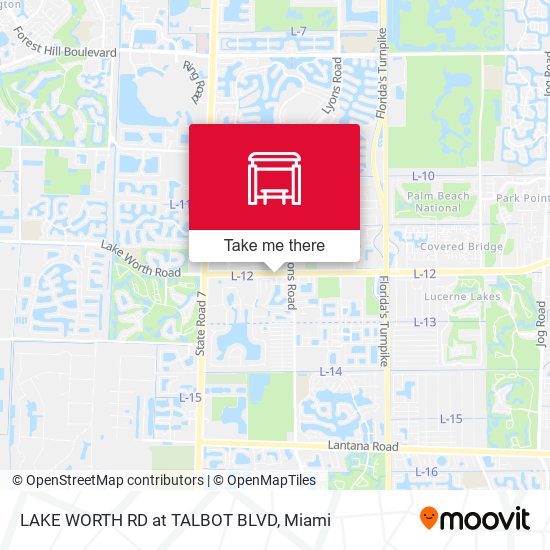 LAKE WORTH RD at TALBOT BLVD map