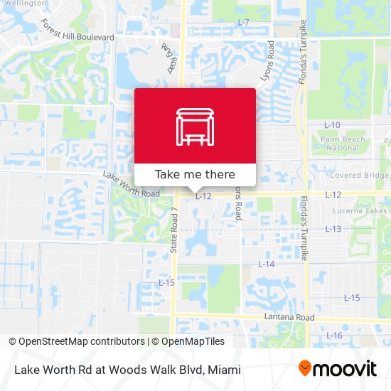 Lake Worth Rd at  Woods Walk Blvd map