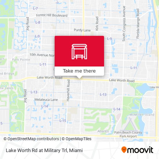 Lake Worth Rd at Military Trl map