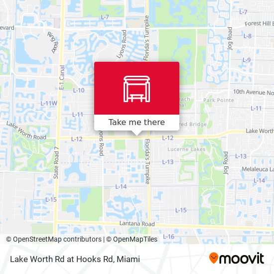 Lake Worth Rd at Hooks Rd map