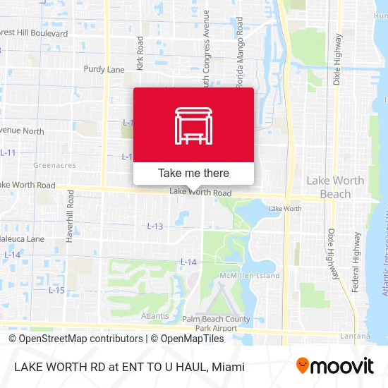 LAKE WORTH RD at ENT TO U HAUL map
