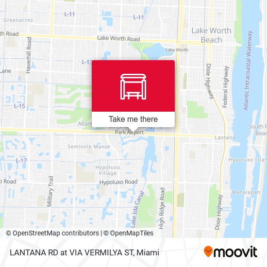 LANTANA RD at VIA VERMILYA ST map