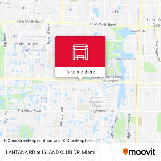 LANTANA RD at  ISLAND CLUB DR map
