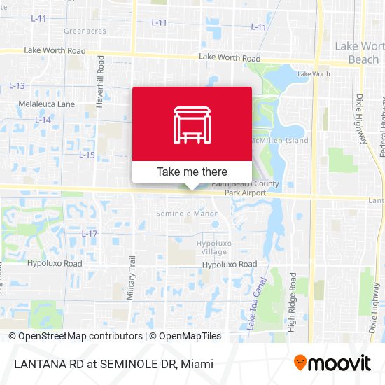 LANTANA RD at  SEMINOLE DR map