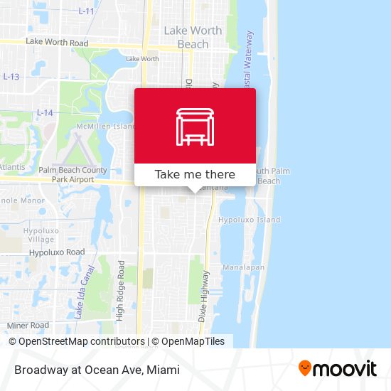 Mapa de Broadway at Ocean Ave