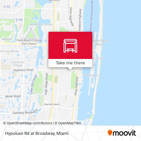 Hypoluxo Rd at Broadway map