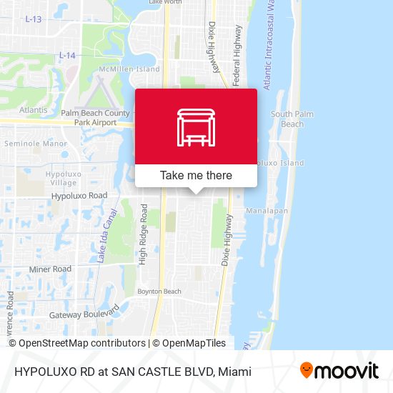 Mapa de HYPOLUXO RD at SAN CASTLE BLVD
