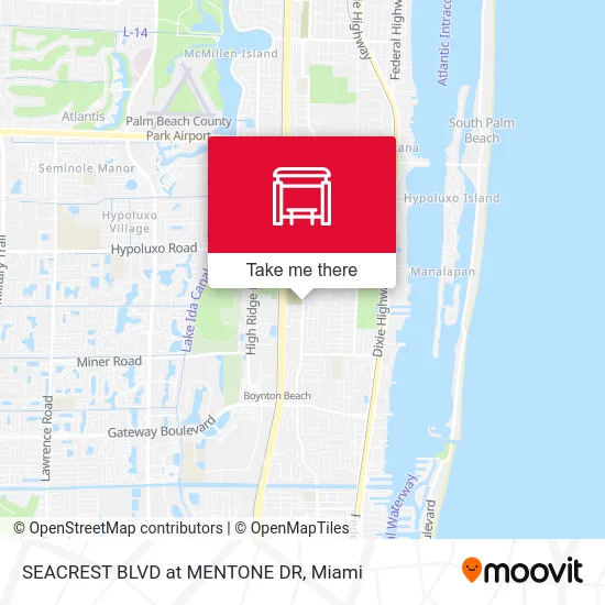 SEACREST BLVD at  MENTONE DR map