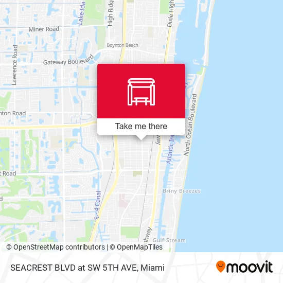SEACREST BLVD at  SW 5TH AVE map