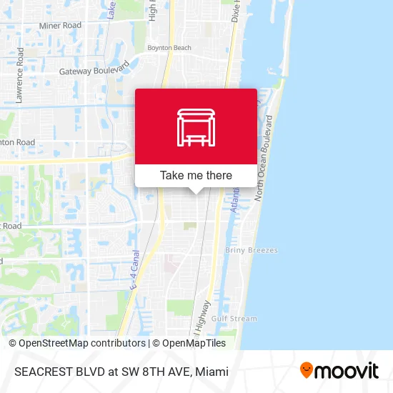 SEACREST BLVD at  SW 8TH AVE map