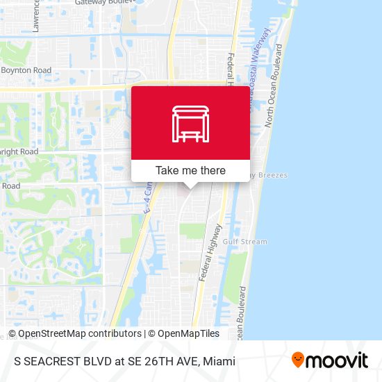 S SEACREST BLVD at SE 26TH AVE map