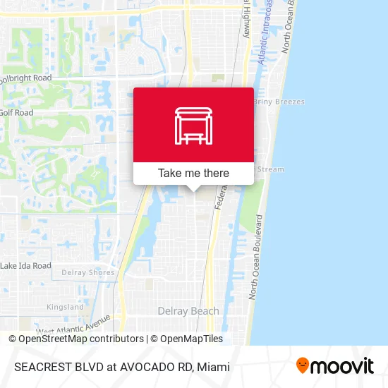 SEACREST BLVD at  AVOCADO RD map