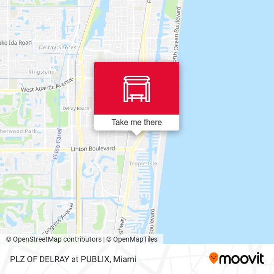 Mapa de PLZ OF DELRAY at PUBLIX