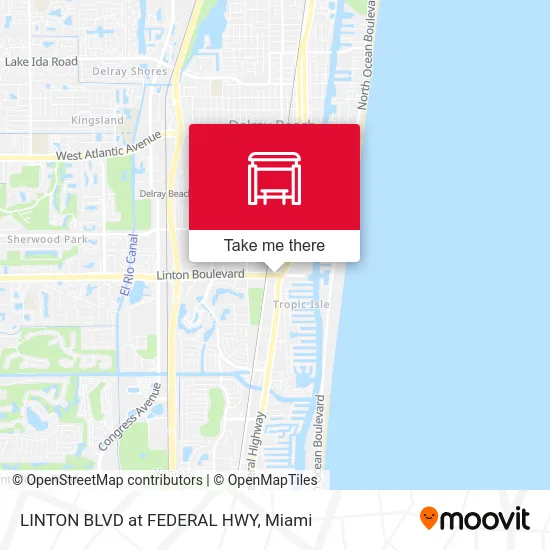 LINTON BLVD at  FEDERAL HWY map