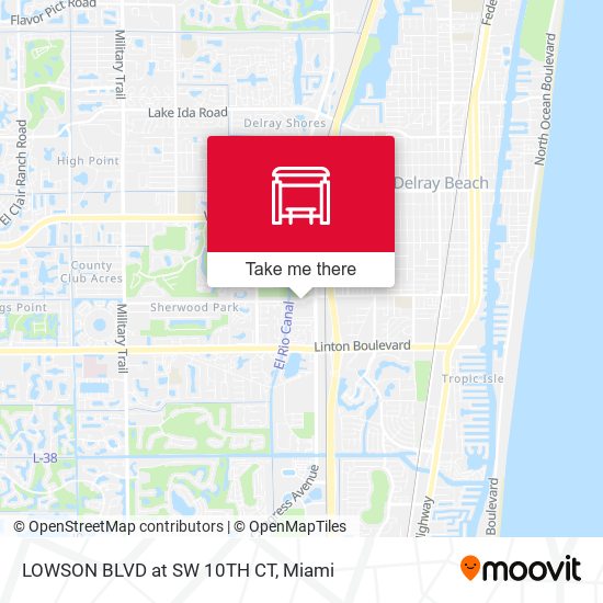 LOWSON BLVD at SW 10TH CT map