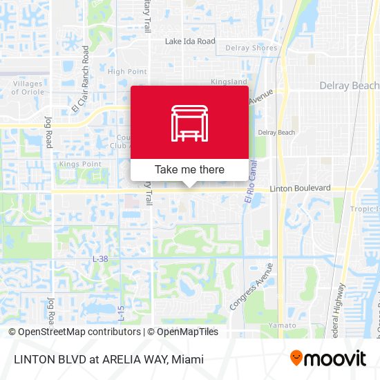 LINTON BLVD at ARELIA WAY map