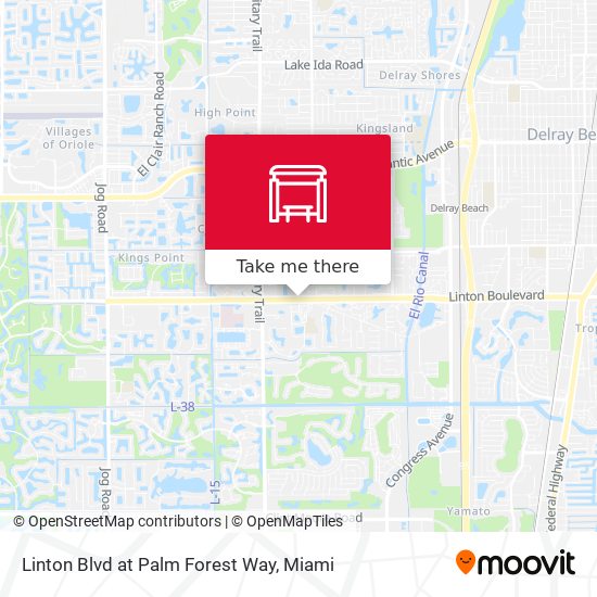 Linton Blvd at Palm Forest Way map