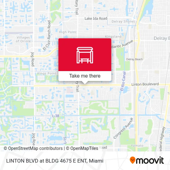 LINTON BLVD at BLDG 4675 E ENT map