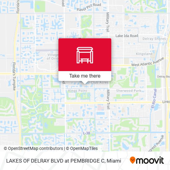 Mapa de Lakes Of Delray Blvd at  Pembridge C