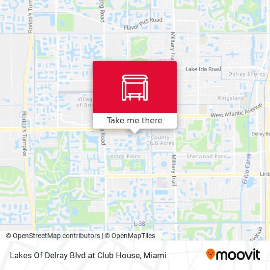 Mapa de Lakes Of Delray Blvd at  Club  House