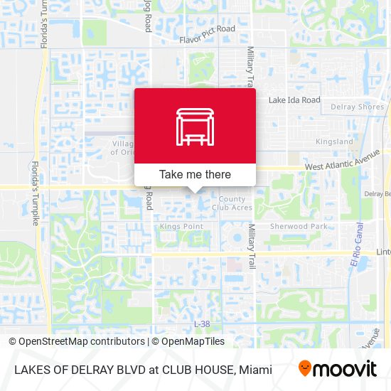 Mapa de Lakes Of Delray Blvd at  Club  House