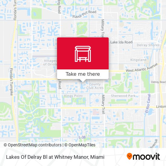 Lakes Of Delray Bl at Whitney Manor map
